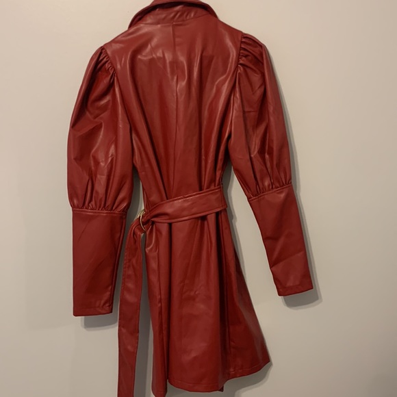 BRAND NEW leather trench dress - Picture 3 of 6